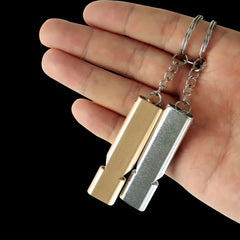 Aluminum Lifesaving Whistle Dual Frequency Outdoor Survival Emergency Whistle