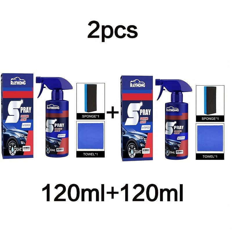 2 Bottles Car Coating Spray - Maintenance, Decontamination, Brightening