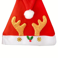 Red Non-woven Christmas Hat Cartoon Velvet Plush Gift