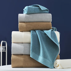 2pcs Soft Cotton Bath Towel Set Absorbent 13.4x29.1in & 55.1x27.6