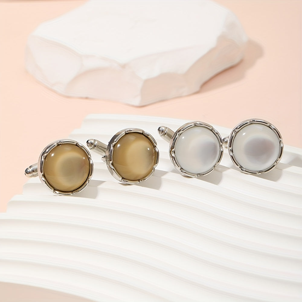 Faux Pearl Cufflinks Suit Button Cufflinks Shirt Studs