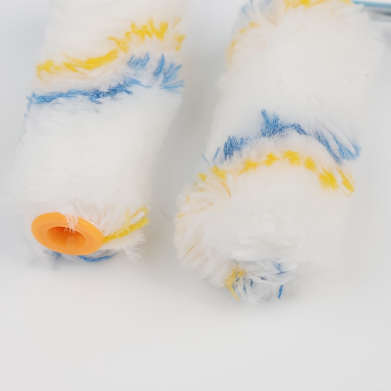 Paint Roller Brush Set with Tray and Covers, 3 Foam and 3 Polyester Rolls