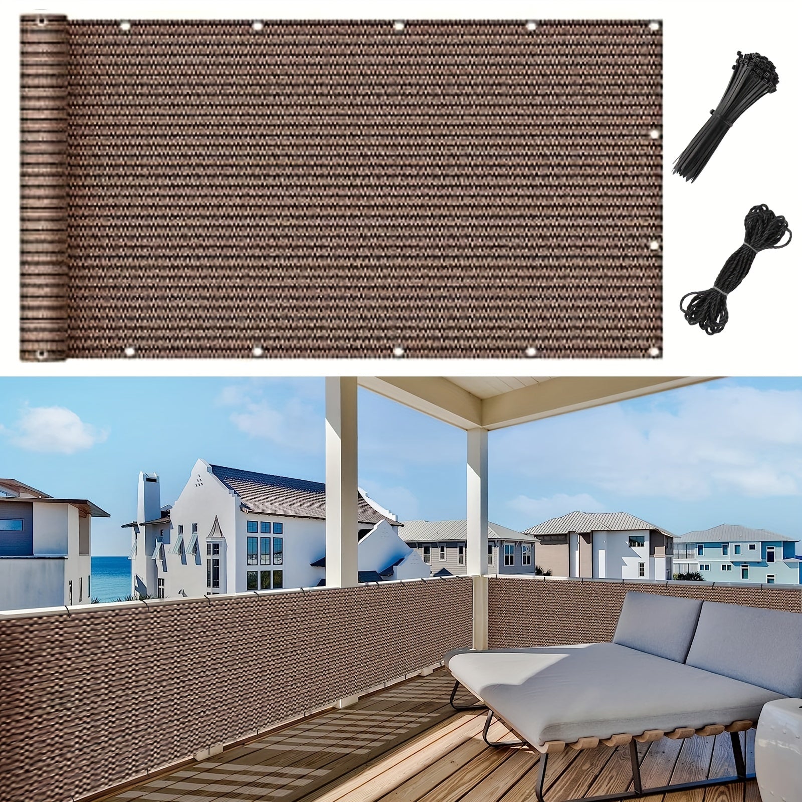 Balcony Fence Curtain Ventilation UV Protection