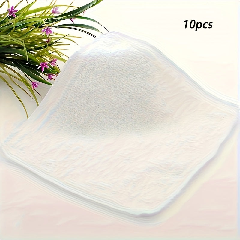 10pcs Cotton Disposable Square Towels for Hotels Bathrooms 24 0 24