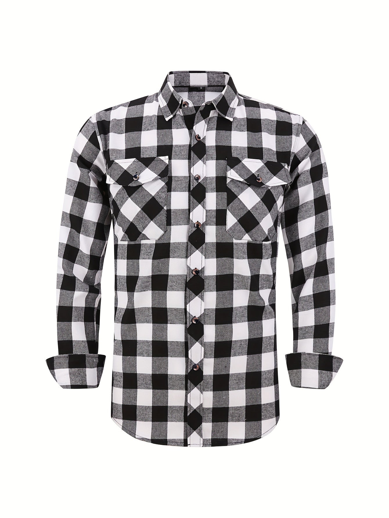 Men's Casual Plaid Button Up Shirt