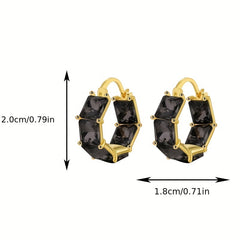 Crystal Ladies Earrings Pop Retro Style Casual Holiday Jewelry