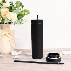 Large Capacity Acrylic Water Bottle with Straw for Travel