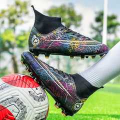 Boy's High Top Non Slip AG Football Cleat