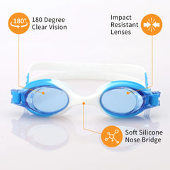 Kids Swimming Goggles 4 Pack Anti Fog UV Protection