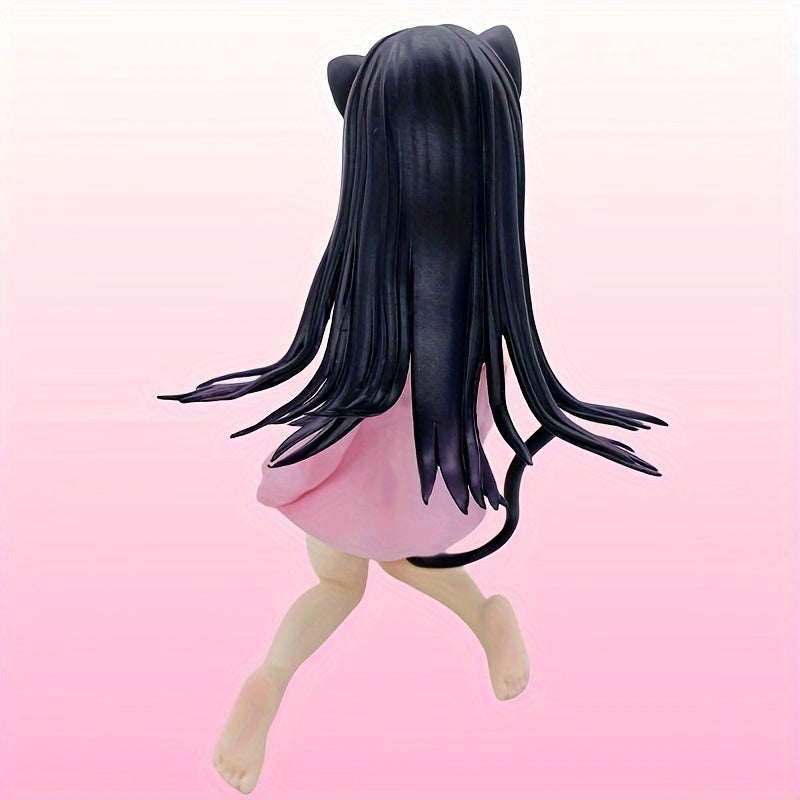 Kneeling Pink Cat Anime Figure - Ideal Gift for Anime Fans