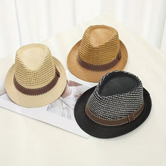 Kids Sun Protection Straw Hat for Outdoor Activities