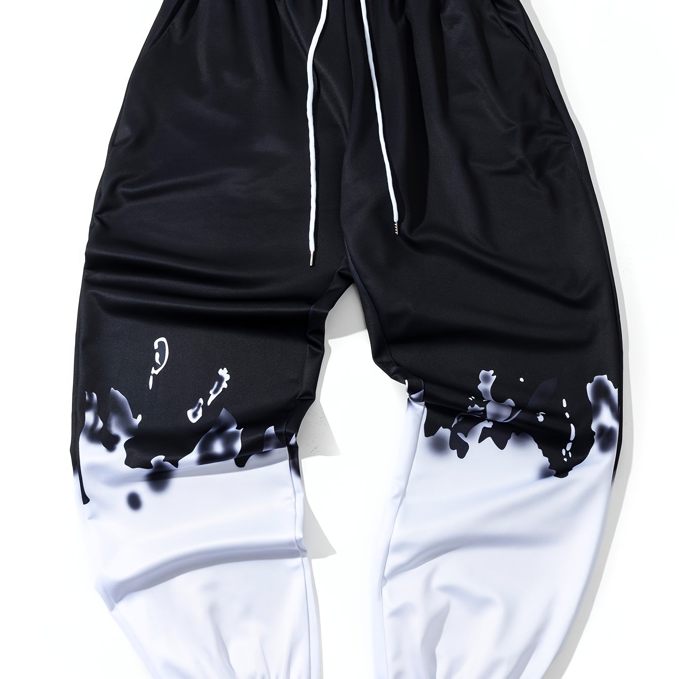 Pattern Drawstring Sweatpants Loose Fit Casual Pants Men's Joggers