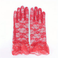 Lace Gloves Short Full Finger Gloves Wedding Evening