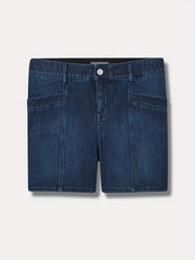 Plus Size High Rise Button Fly Denim Shorts