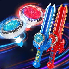 Boys' Toy Sword Alloy Steel Battle Blade with Spinning Head Red Accents