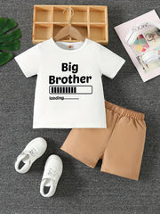 Boys Casual BIG BROTHER Loading T-shirt & Shorts Set