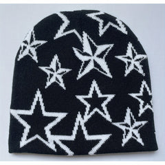 Pentagram Knitted Hat Jacquard Hat Hip Hop Hat Outdoor Sports Street Hat