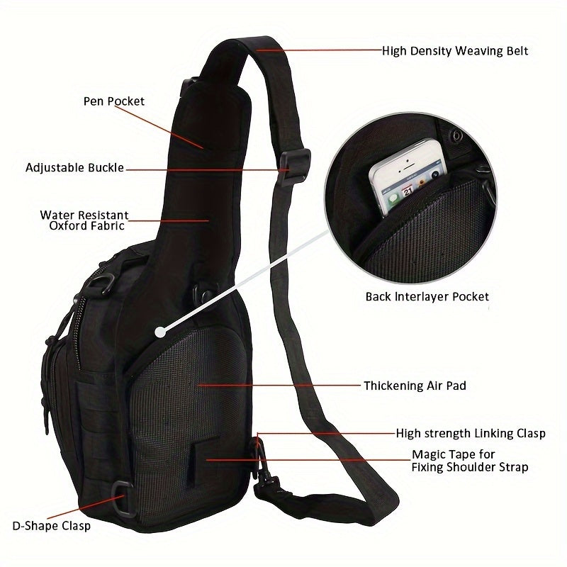 Outdoor Shoulder Bag Sling Backpack for Camping Hiking Travel