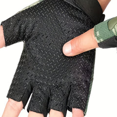 Men's Half Finger Cycling Gloves Outdoor Sports Fitness Non Slip