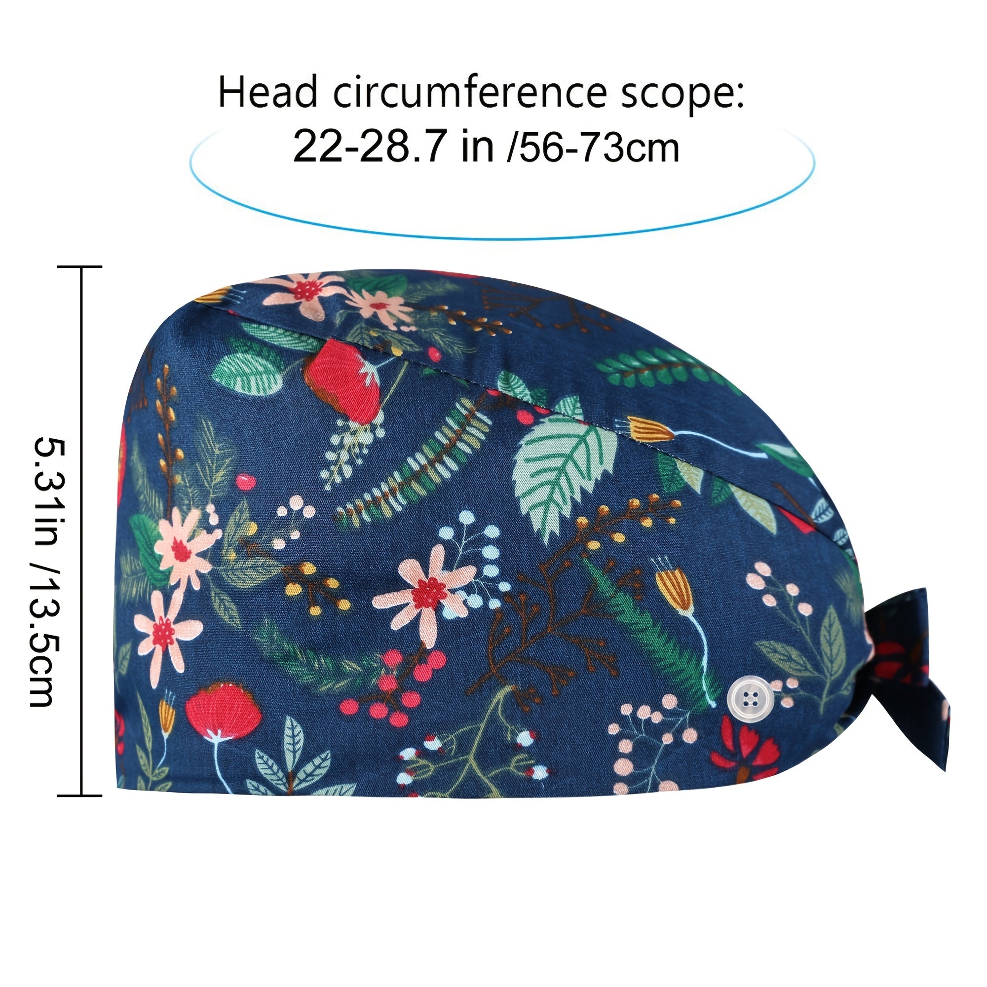 Cotton Work Cap with Button & Sweatband