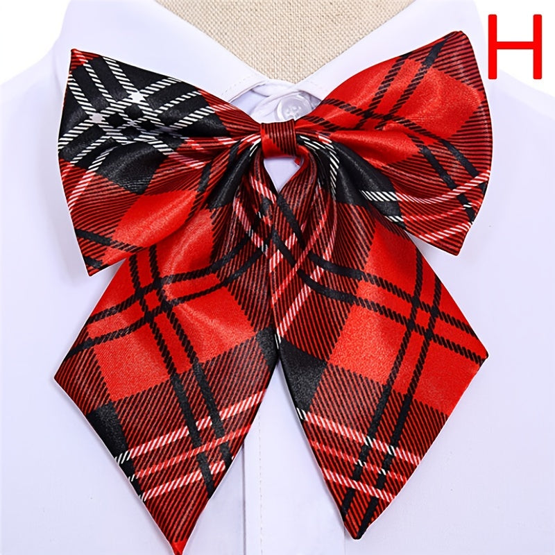 Striped Bow Tie for Women Silk Christmas Party Gift