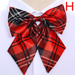 Striped Bow Tie for Women Silk Christmas Party Gift
