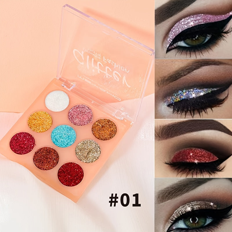 Glitter Eyeshadow Palette Mineral Ultra Shimmer Brightening Long Lasting