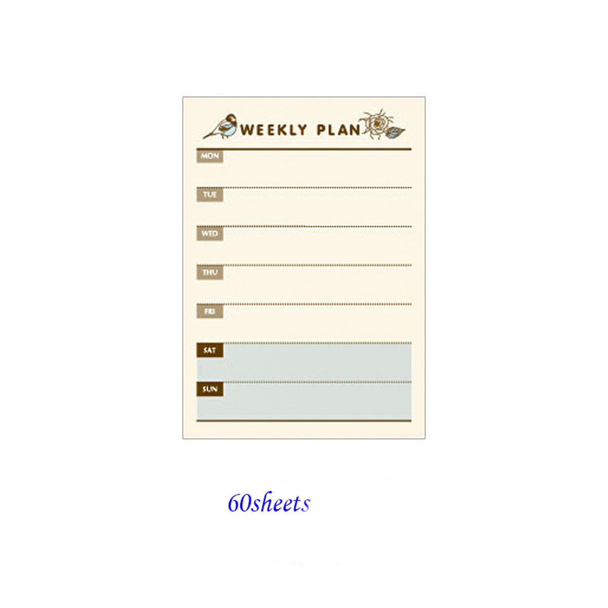60 Sheet Portable Planner Stay Organized and On Track Daily Schedule