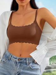 Scalloped Soft Bra with Removable Pads - Women's Lingerie