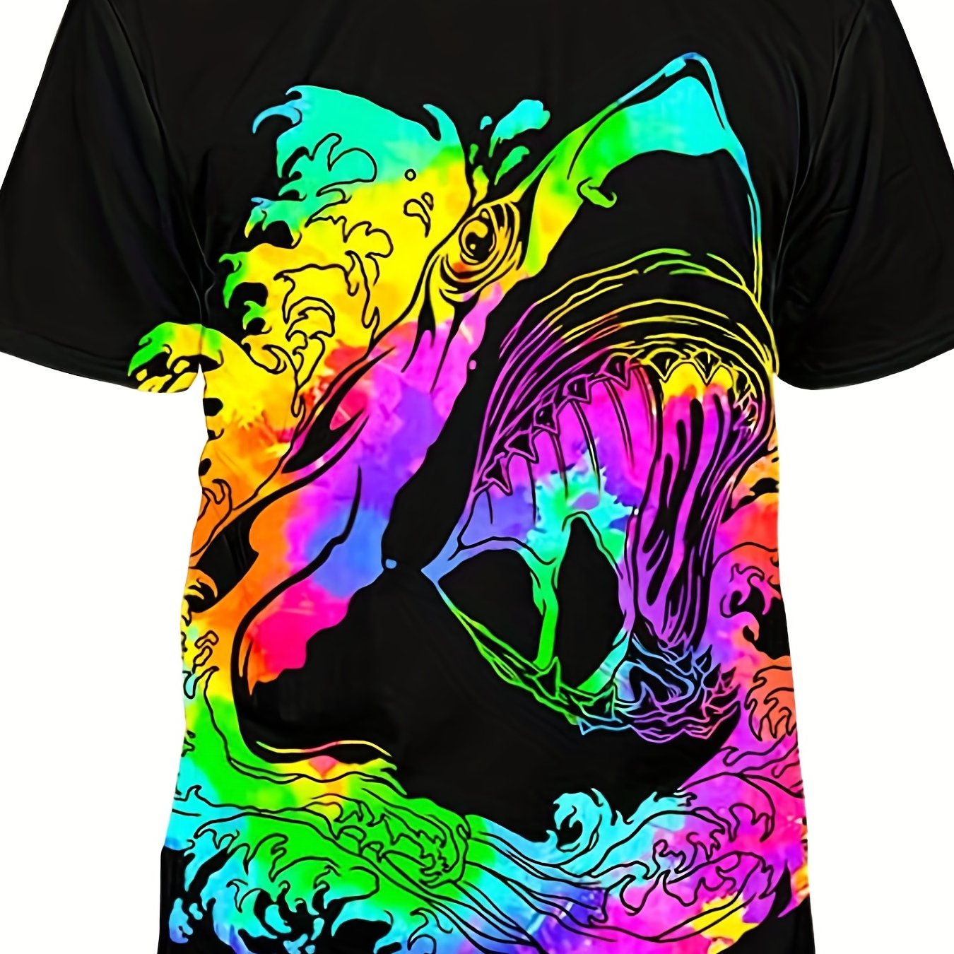 Shark Watercolor T Shirt 3D Print Summer Tee