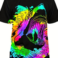 Shark Watercolor T Shirt 3D Print Summer Tee