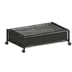 Metal Underbed Storage Container with Pulleys for Clothes Shoes Toys