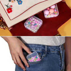 15pcs Small Bead Organizers Plastic Storage Cases Mini Clear Boxes