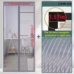 Magnetic Screen Door Heavy Duty Magnetic Closure Gray