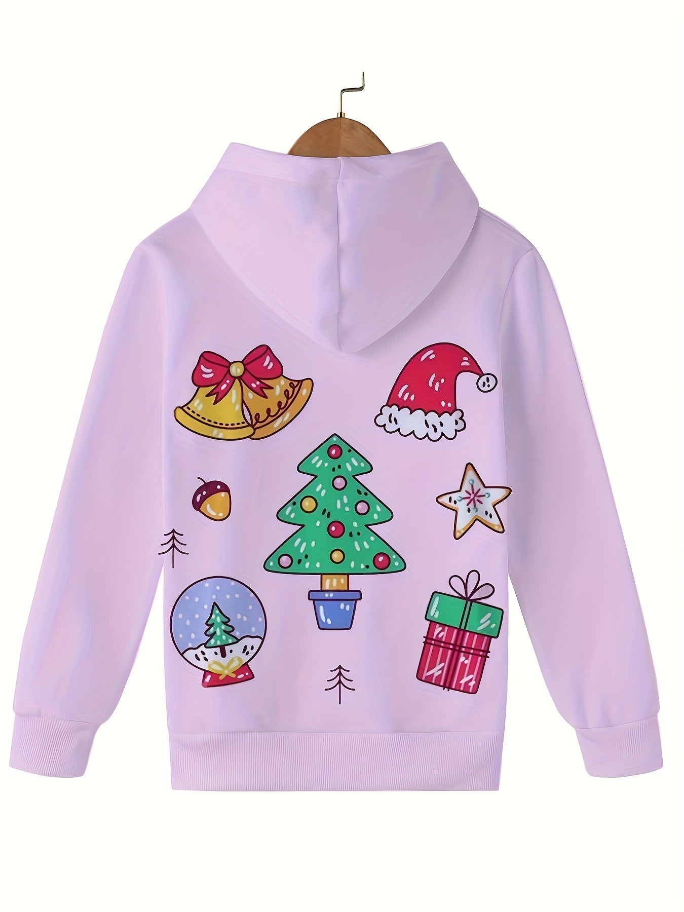 Cute Christmas Tree Jingle Bell Graphic Hoodie