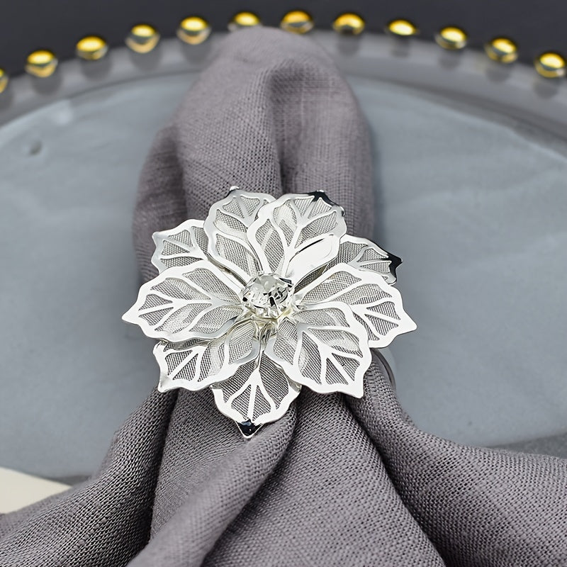 2pcs Farmhouse Floral Napkin Rings for Home Table Decorations