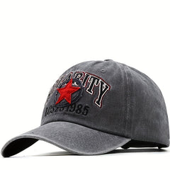Retro 3D Embroidery Baseball Cap Washed Sun Visor