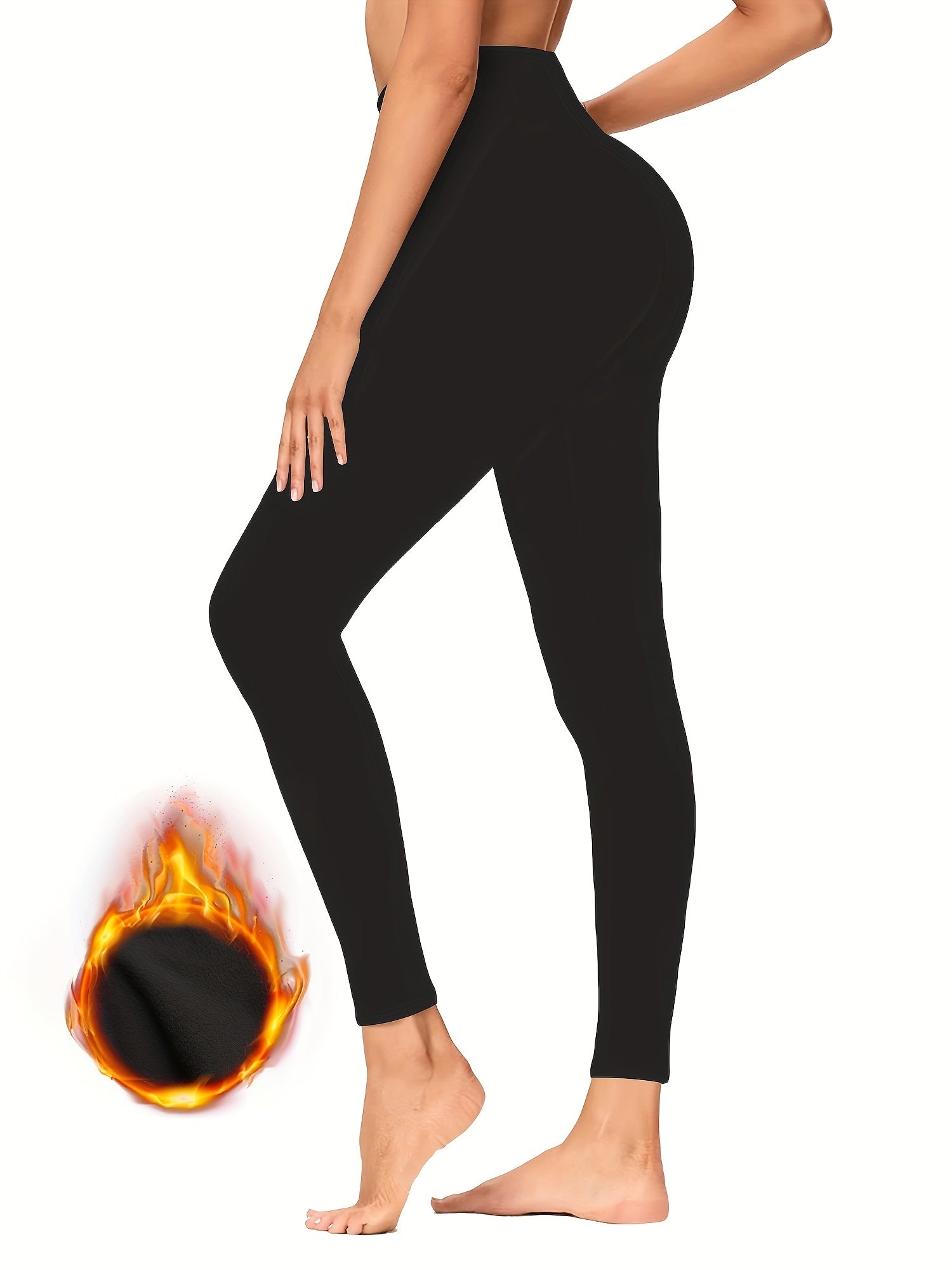 Fleece Lined Yoga Pants High Elastic Running Leggings Women