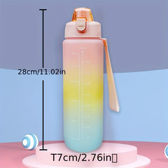 Sports Water Bottle Portable Gradient Bottle for Outdoor Fitness