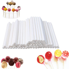 100pcs 4 Inch Lollipop Sticks Cake Pops Making Tools Paper Treat Stick