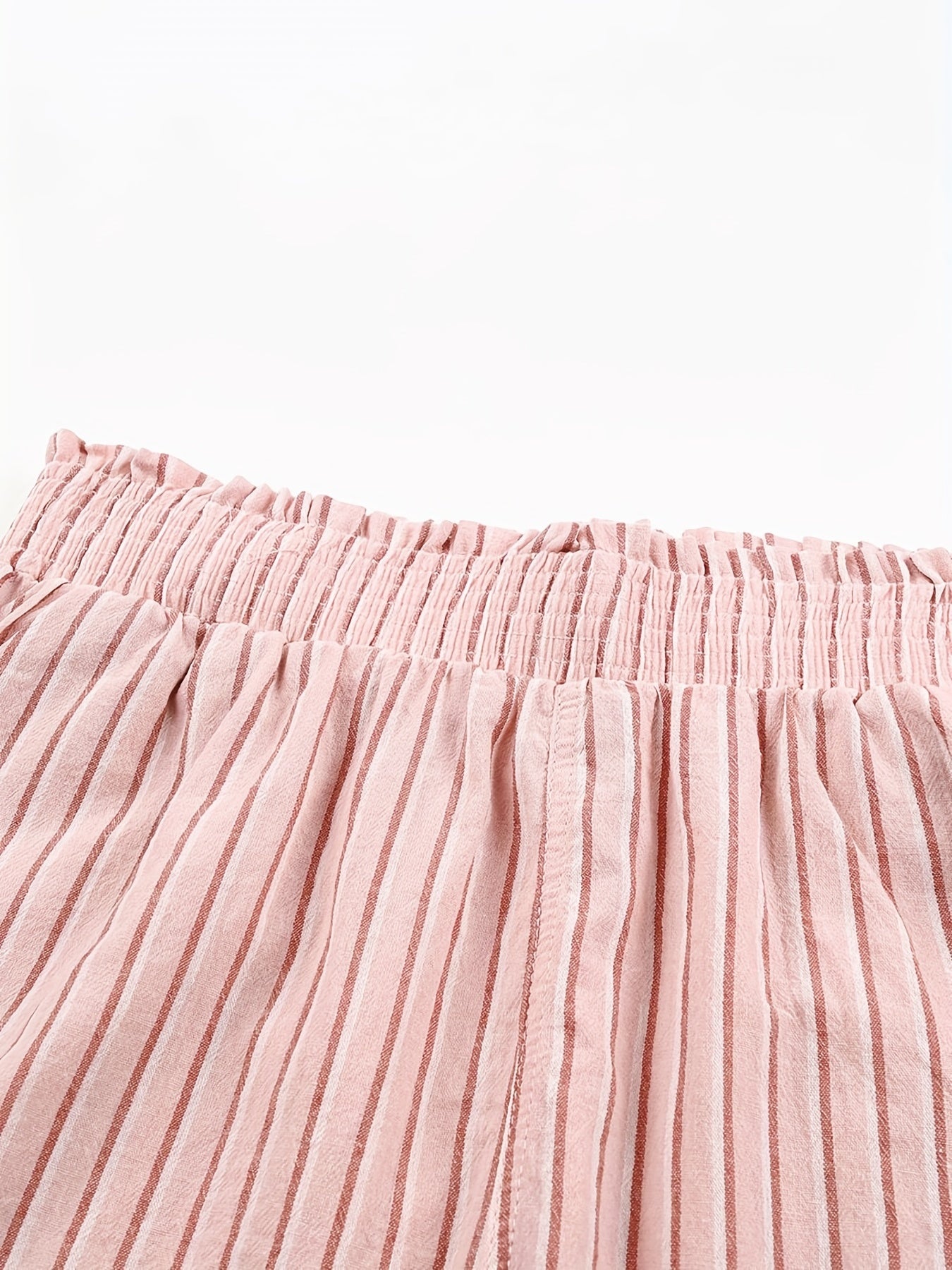 Smocked High Waist Shorts for Women