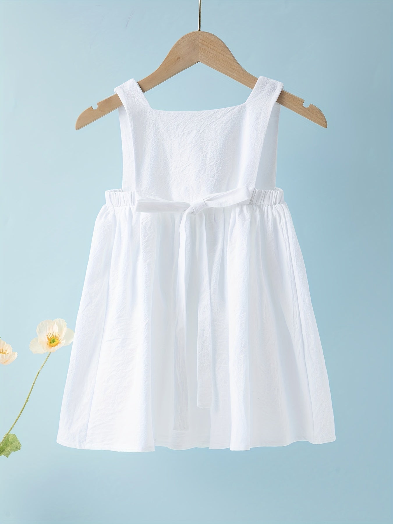 Baby Girls Button Pleated Cami Casual Dress