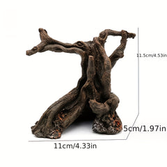 Aquatic Retreat Tree Stump Aquarium Decoration Sunken Wood Fish Hideaway