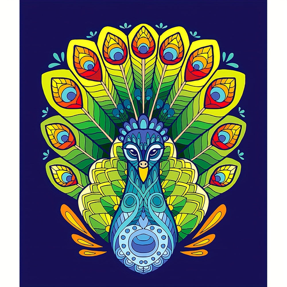 Wooden Peacock Pattern Puzzle Decorative Wall Hanging Toy