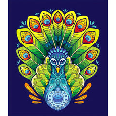 Wooden Peacock Pattern Puzzle Decorative Wall Hanging Toy