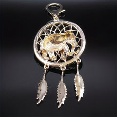 Elephant & Dream Catcher Crystal Keychain - Women Girls Gift