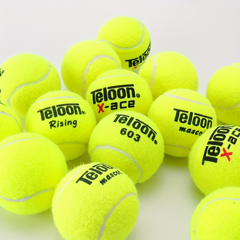 12pcs Pressureless Tennis Balls w/ Mesh Bag for Training & Exercise