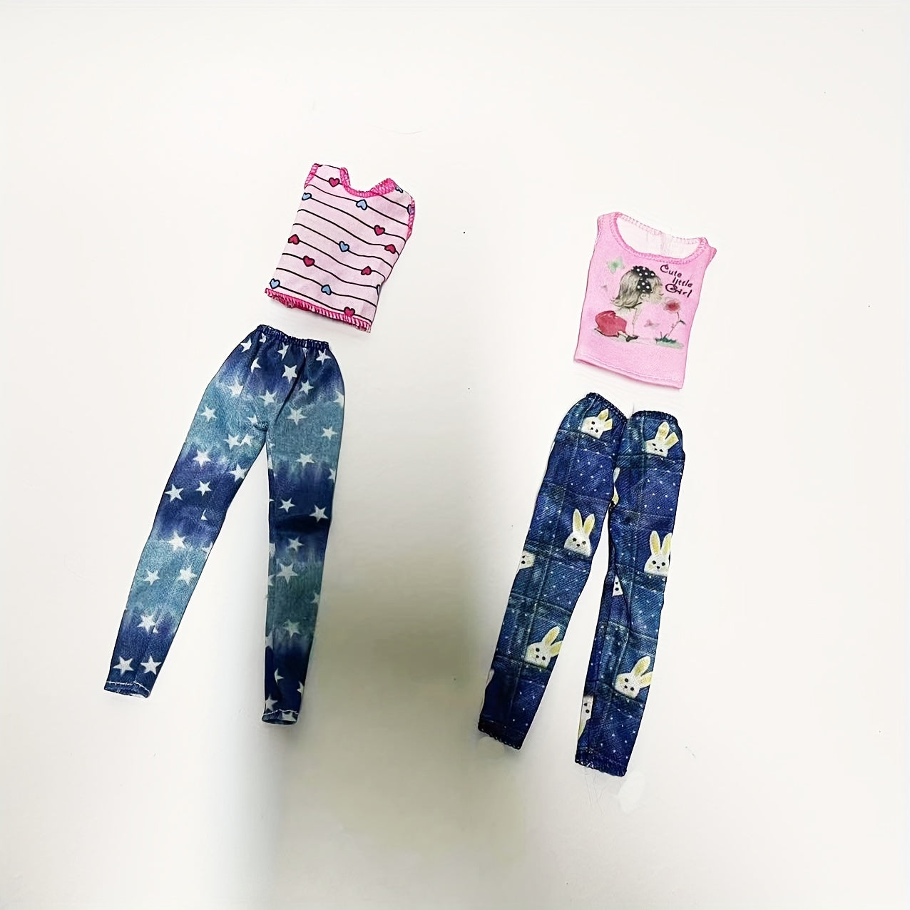 2pcs Doll T Shirt & Jeans Set For 11.6in Doll Cosplay