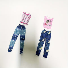 2pcs Doll T Shirt & Jeans Set For 11.6in Doll Cosplay