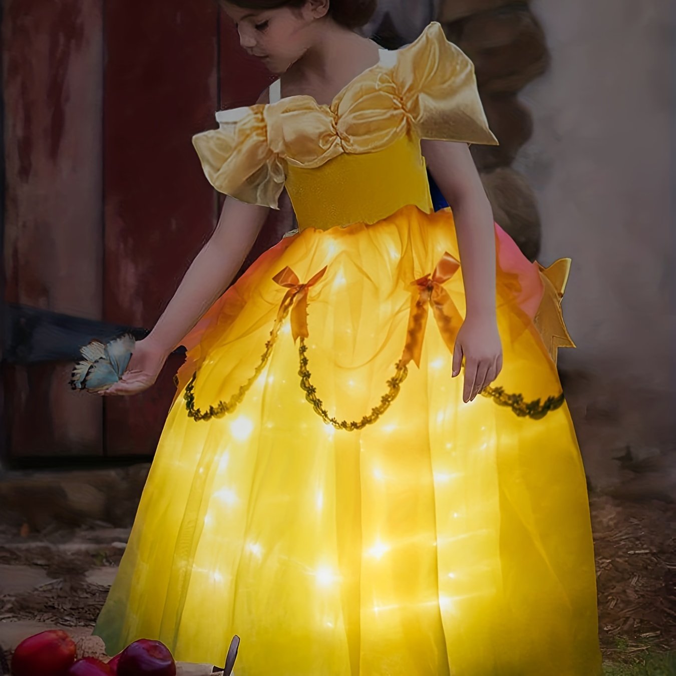 Princess Dress Puff Sleeve Fairy Tale Costume Kids Clothes